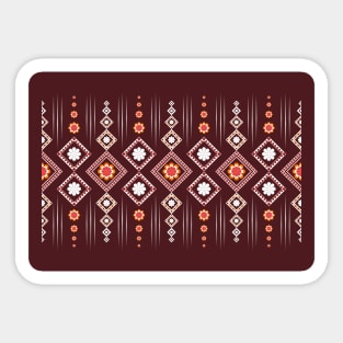 Beautifultribal pattern in brown and white Sticker